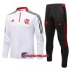 CR Flamengo Training Huppari Suits 2021-22 Neljännes Zip Valkoinen - Miesten